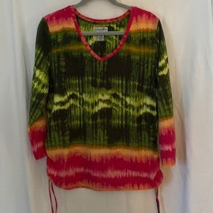 Caribbean Joe Adjustable Sides Long Sleeve Tee CL